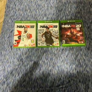 SET OF 3 ALL FOR XBOX ONE NBA 2k18 2k19 2k20